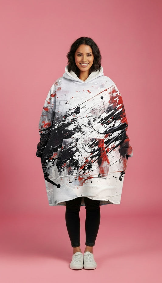 Crimson Inkstorm Hoodie