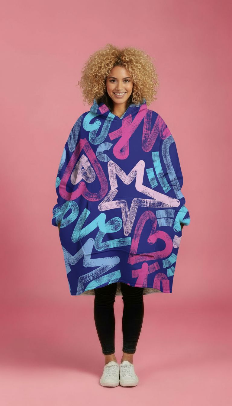 Graffiti Heart Big Hoodie